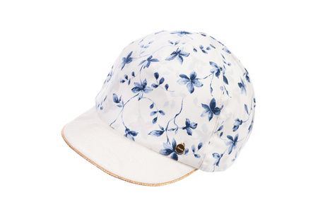 Jamiks Erita czapka z daszkiem dla dziewczynki na lato niebieskie kwiatki