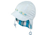 
                    Tutu czapka z osłoną karku dwustronna błękitna UV +50
                