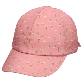 Tutu czapka z daszkiem dla dziewczynki filtr UV na lato pudrowy róż