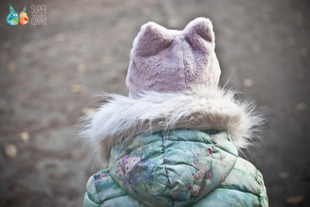 
                    BROEL Lorena czapka na zimę dla dziewczynki kotek różowa
                