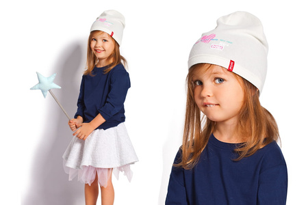 
                    BROEL Basic 28 czapka dla dziewczynki na wiosnę szara
                