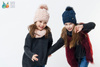 
                    BROEL Pati czapka na zimę dla dziewczynki warkocz granat
                
