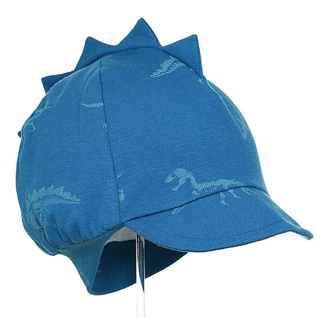 Pupill Dinosaur czapka z daszkiem dla chłopca odblaskowa niebieska
