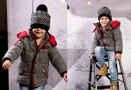 
                    JAMIKS Tibo czapka na zimę dla chłopca brązowa
                