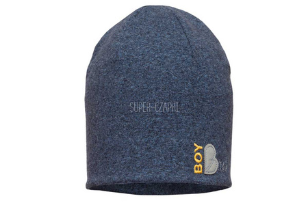 
                    BROEL Basic 100 czapka dla chłopca beanie jeans melaż
                