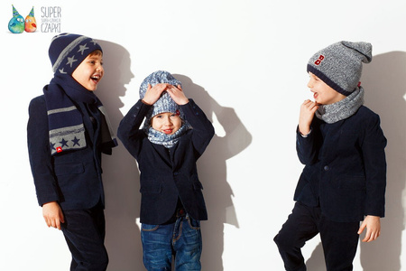 
                    BROEL Lee KNIT czapka dwustronna na zimę dla chłopca szara
                