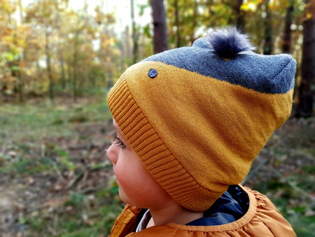 
                    Pupill Fox czapka na zimę dla dzieci lisek musztarda-ecru
                