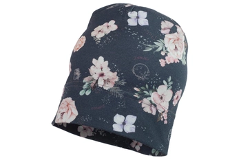 Jamiks ARI czapka dla dziewczynki granatowa flora